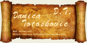 Danica Totošković vizit kartica